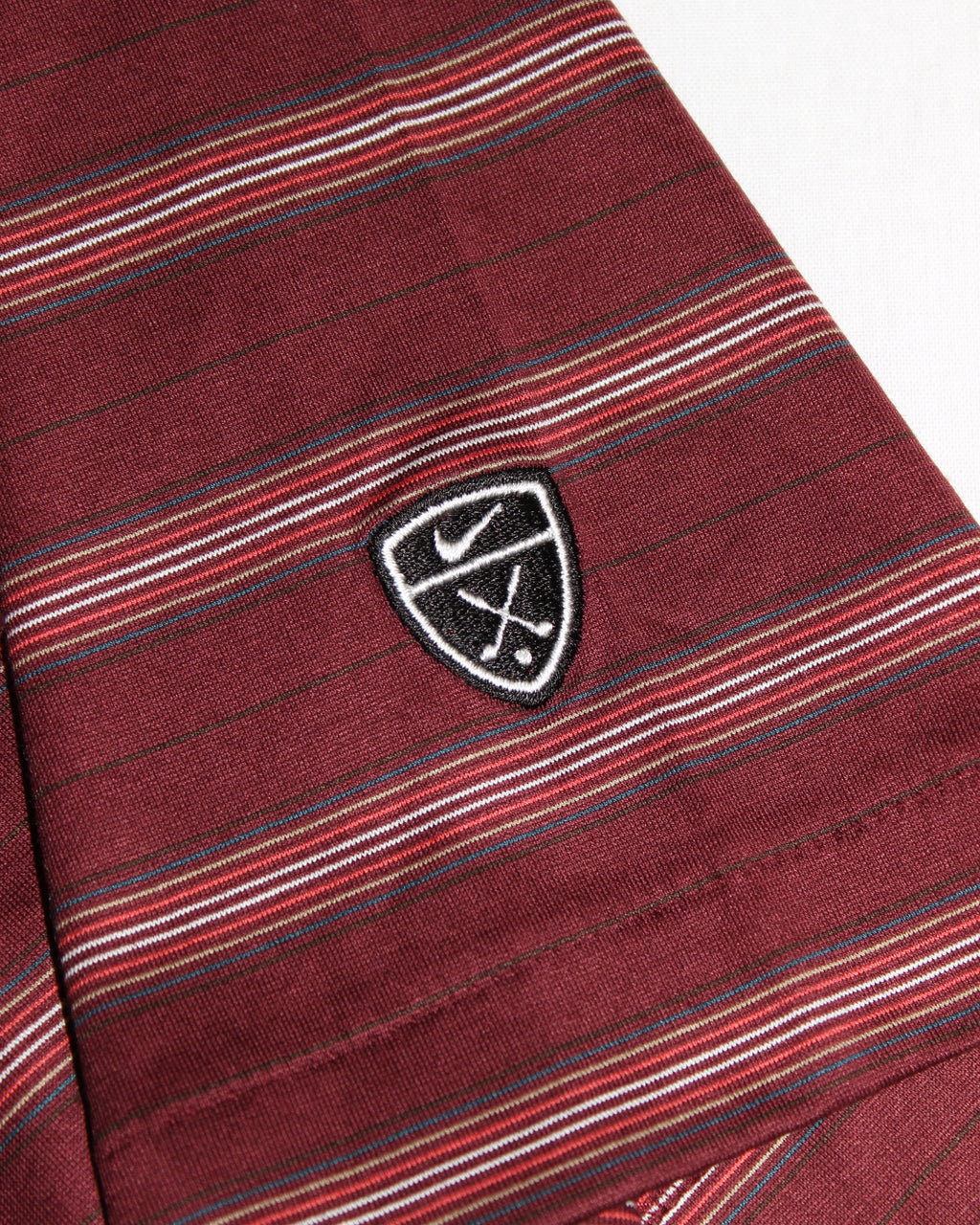 Nike Tiger Woods Burgundy/Maroon Striped Polo