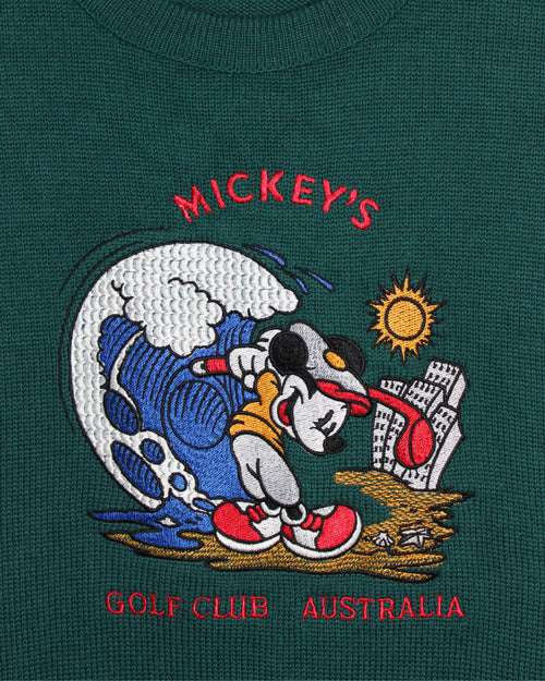 Disney Mickey Golf Club Australia Dark Green Jumper
