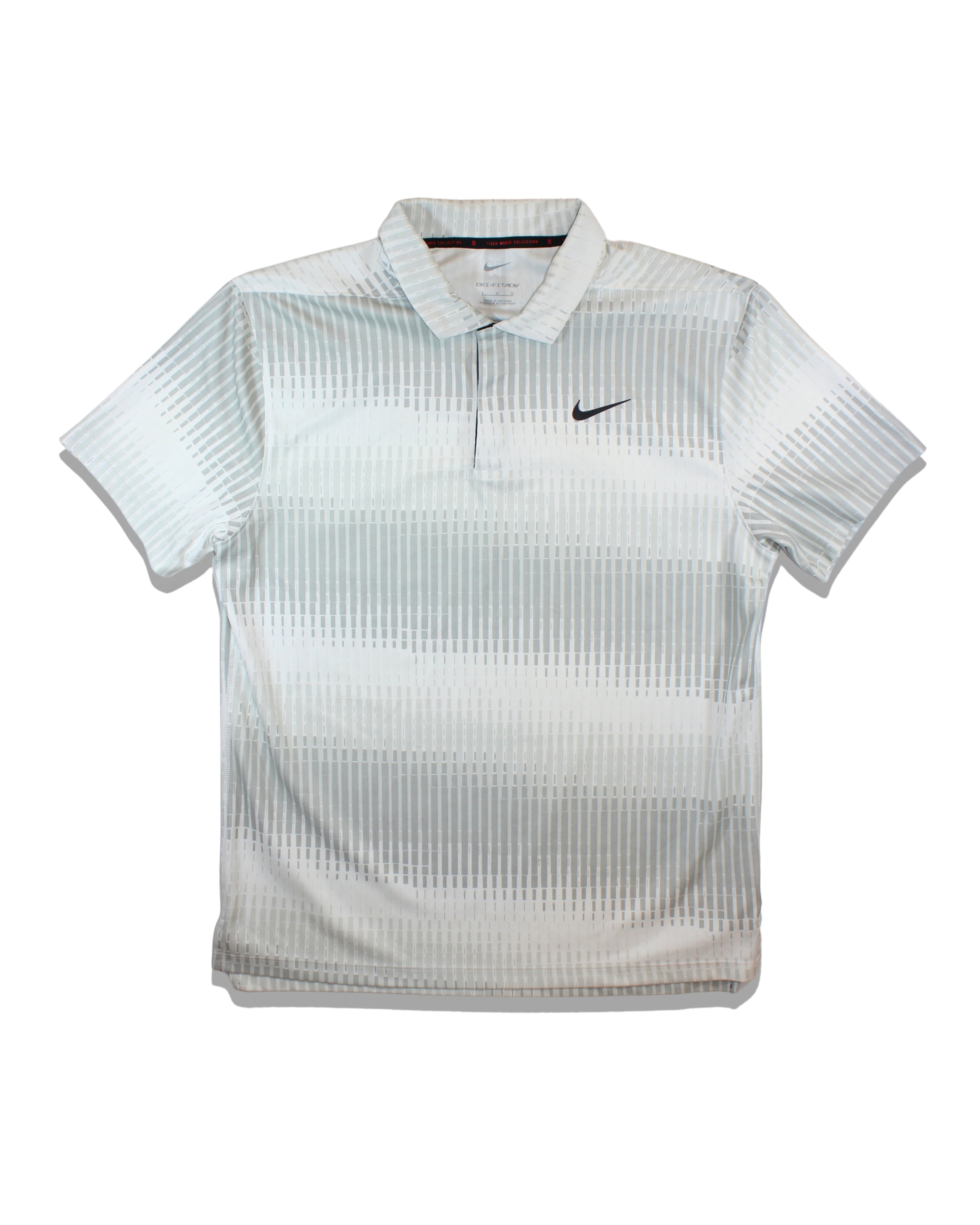 Nike Tiger Woods White Grey DRI-FIT ADV Polo