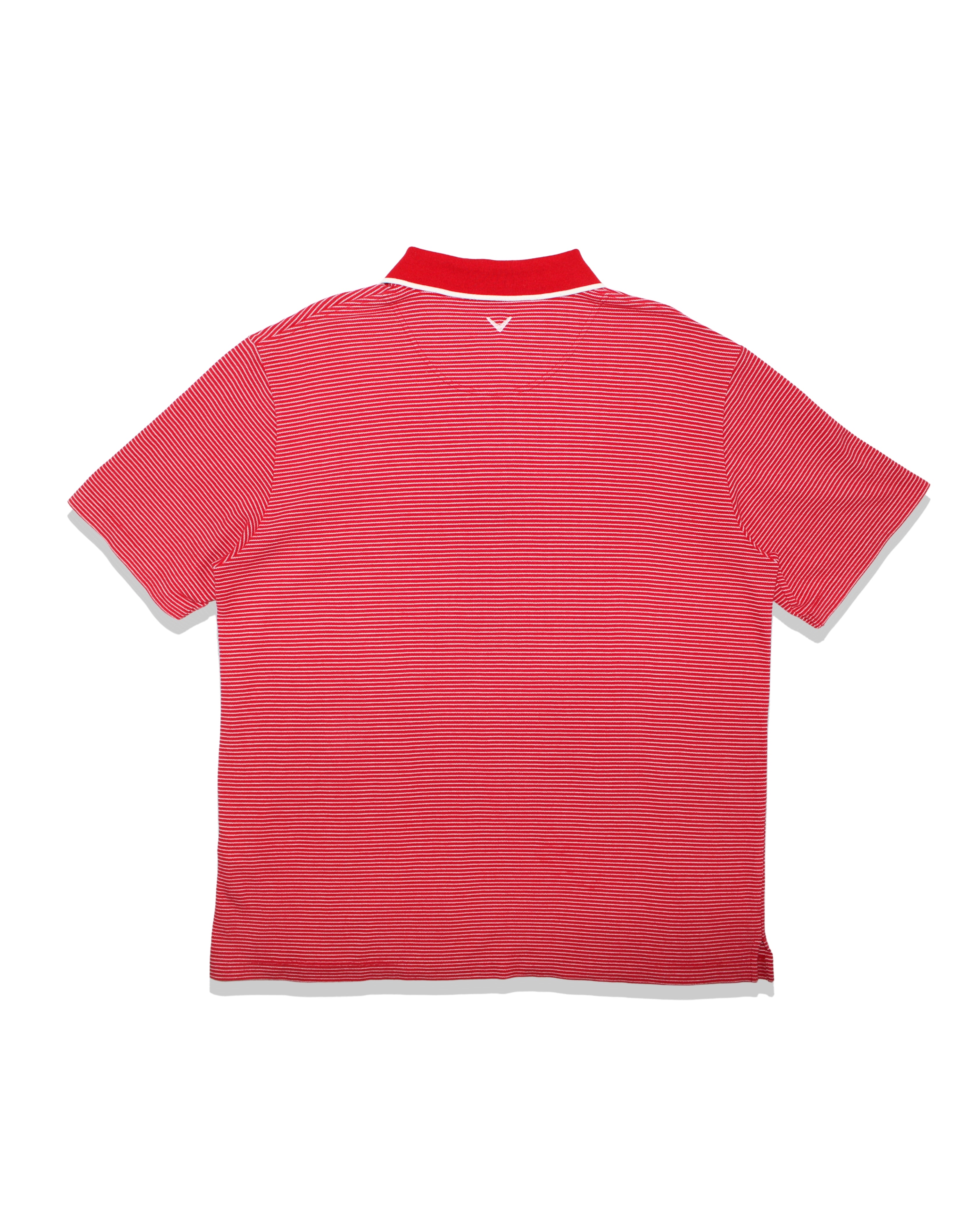 Callaway Red Striped Polo Shirt