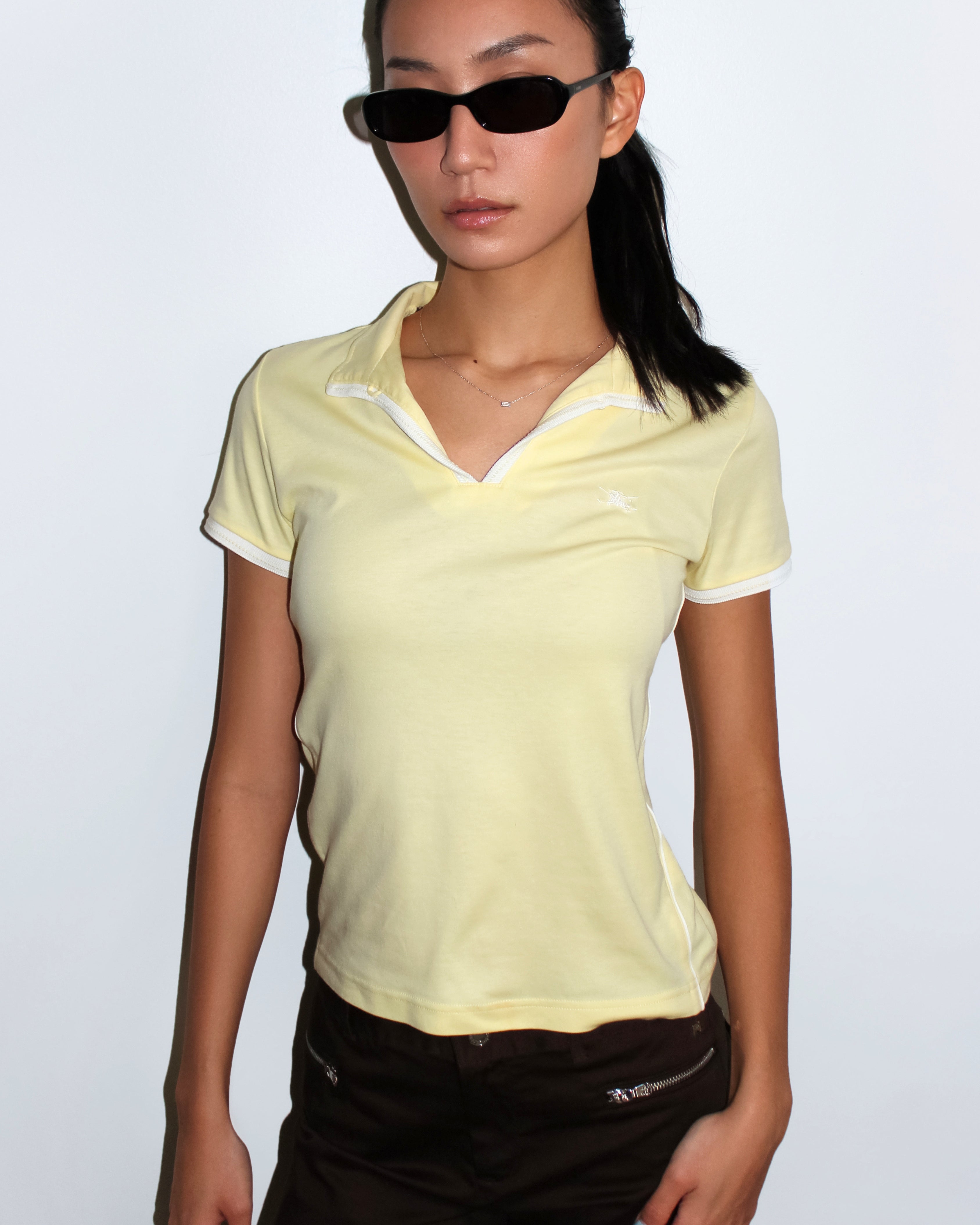 Burberry Golf Womens Butter Yellow Polo