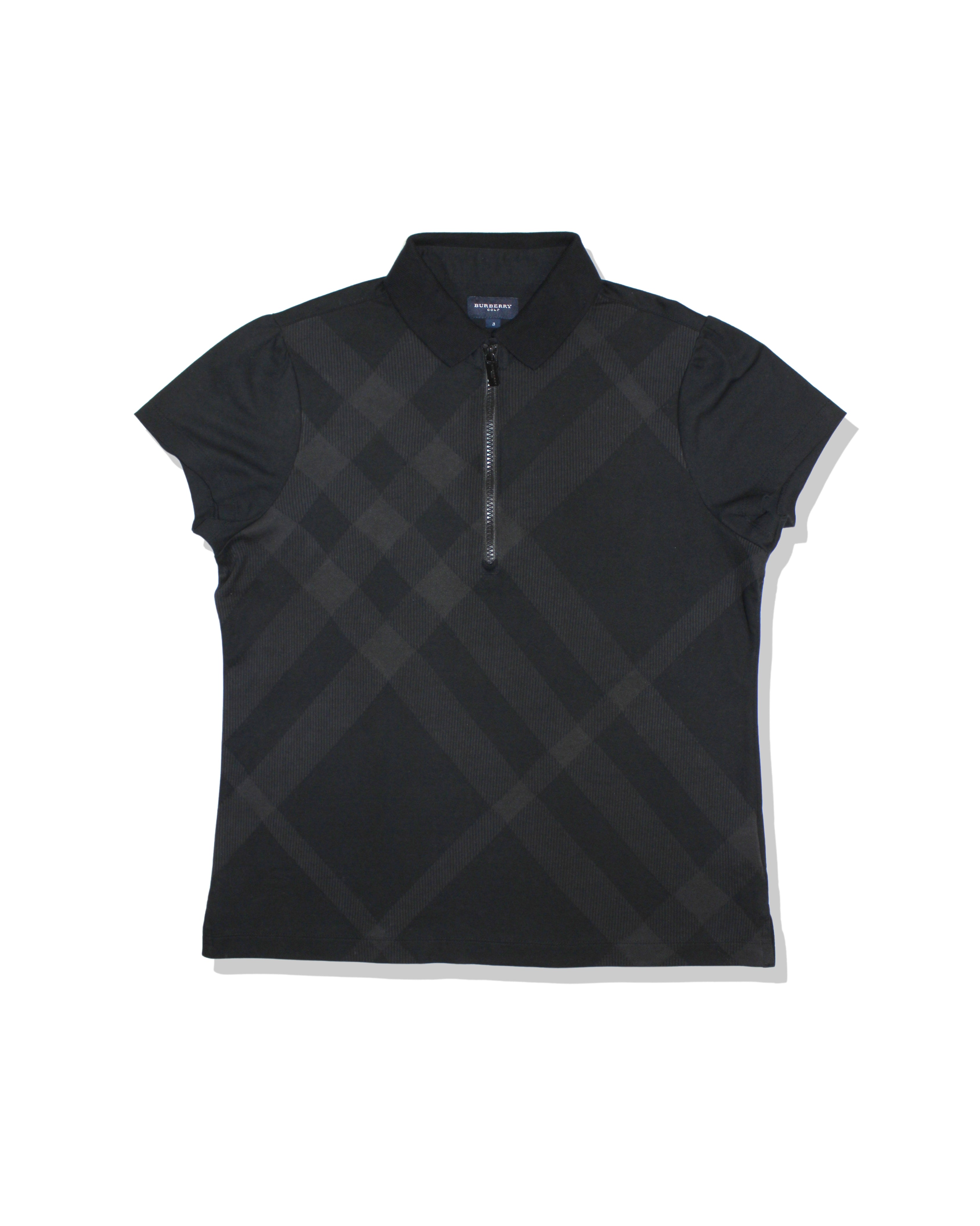 BURBERRY GOLF ポロワンピース ブラック L Burberry Golf Womens Black Zip Polo – Gallery St Miller