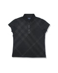 Burberry Golf Womens Black Zip Polo