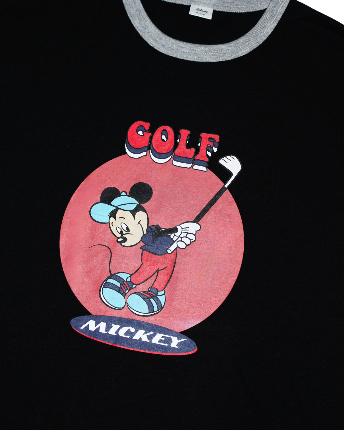 Disney Golf Print Black Tee