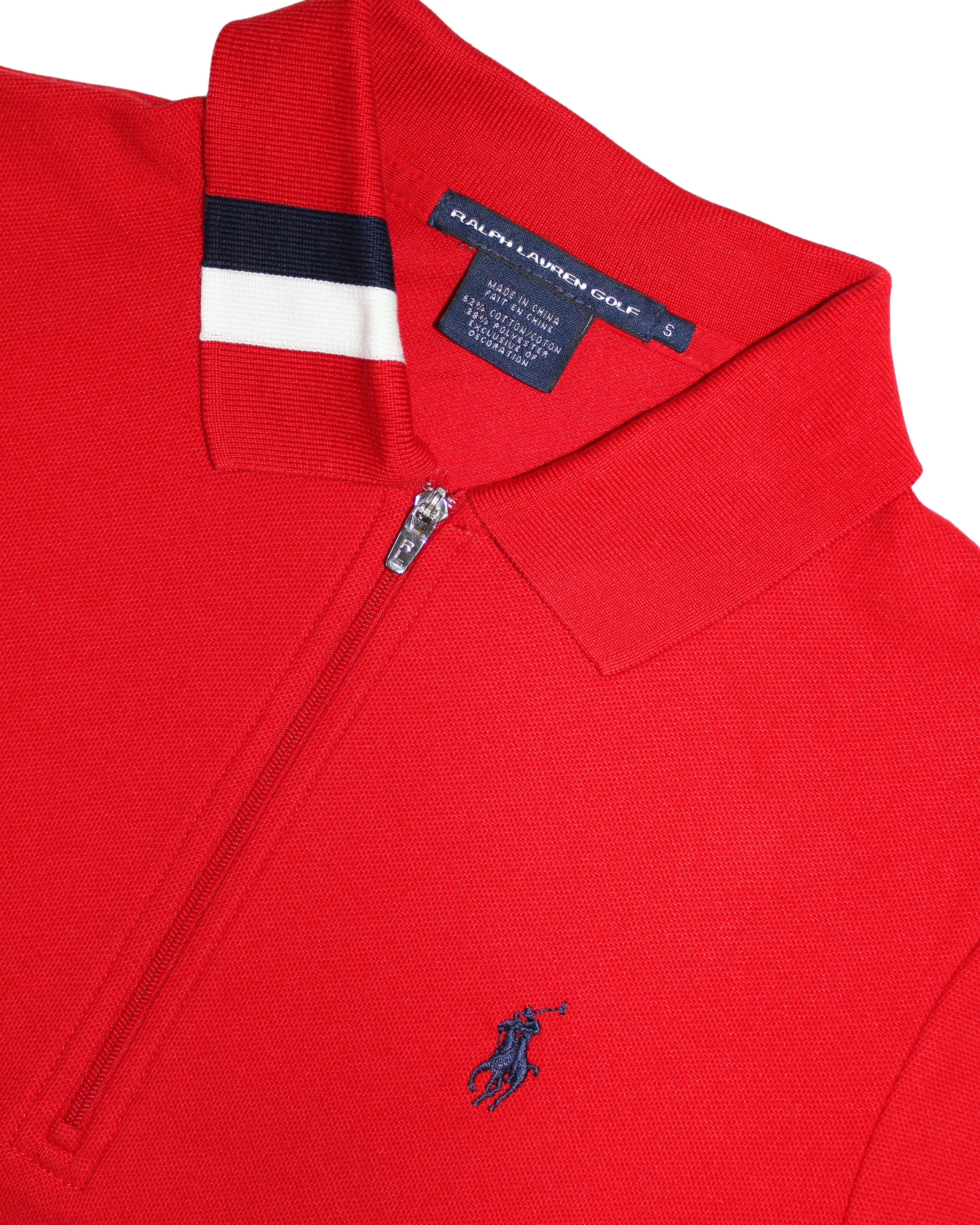 Ralph Lauren Golf Womens Red Zip Polo