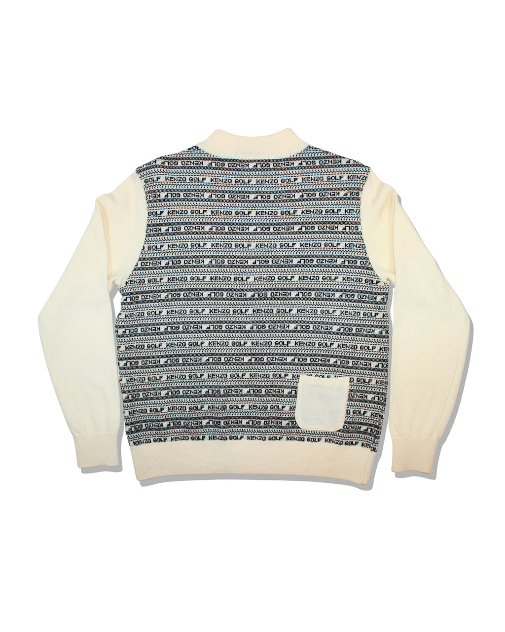 Kenzo Golf Womens Monogram Stripe Half-zip Sweater