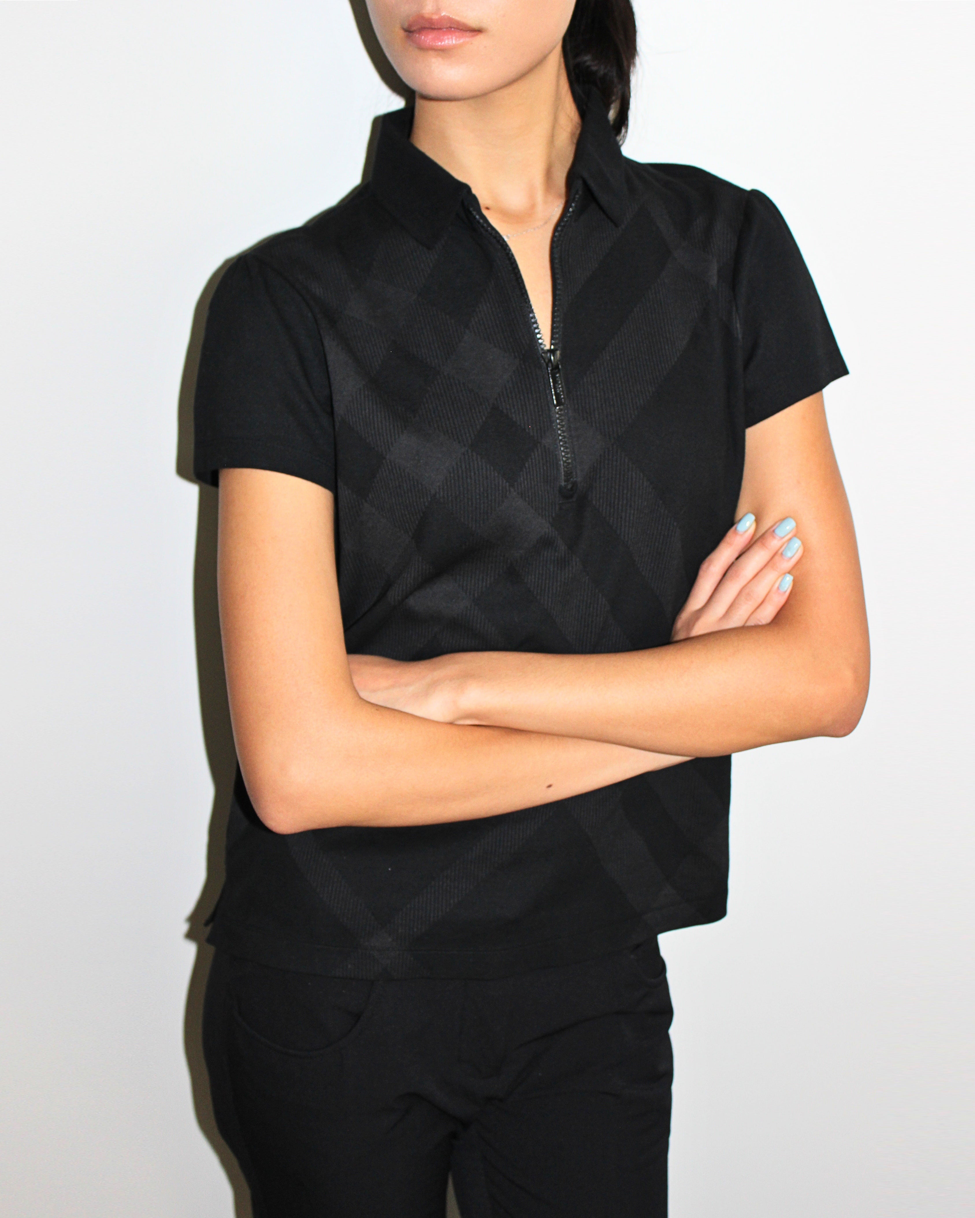 Burberry Golf Womens Black Zip Polo – Gallery St Miller